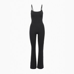 Aritzia Wilfred Divinity Flare Jumpsuit - Black Flared Sleeveless One Piece